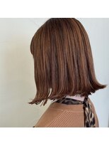 ファヴォリ(favori)&nbsp;【favori　自由が丘】　ハイライト×オレンジベージュ×ボブ