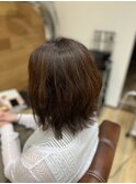 切りっぱなしボブ×ナチュラルグラデーションカラー