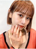 ニュアンスカラー×ヌーディーベージュ×コンパクトミニボブ