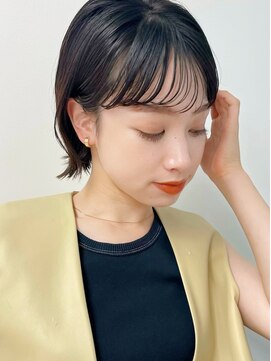 ガーデン オオタカノモリ(garden otakanomori) 透明感暗髪×束感ショート×シースルーバング×フレンチガーリー