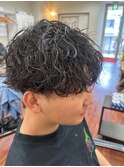 刈り上げマッシュ×波巻きスパイラルパーマ