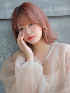 アグ ヘアー マーレ 天正寺店(Agu hair mare) 《Agu hair》ベージュピンク×外ハネロブ