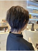 レイヤーショート×シークレットインナーカラー パープル