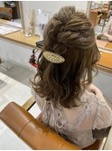 結婚式ヘアセットヘアアレンジデートヘアライブヘア