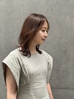 大人のシースルーバング×ミディアム