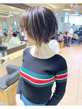 ネオリーブ モカ 川崎チネチッタ店(Neolive mocca) 似合わせカット 大人 ショートボブ 前髪 川崎 チェリーブラウン