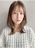 美髪ミニウルフチェリーブラウンミディアムレイヤーaa