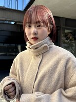 アペロ 柏(Apero)&nbsp;切りっぱなしボブ/チェリーレッド/ピンクブラウン/柏美容室/