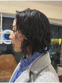 黒髪ボブパーマ