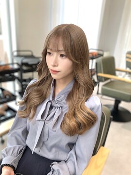 シェス 梅田茶屋町(shes) 韓国風ヘア×ミルクティーベージュ／アリサ