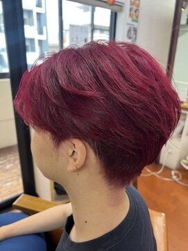 美容室 夢追い人 ワインレッドカラー