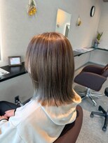 パーミルヘアーピピ(permille hair pipi) 切りっぱなし×グレージュ