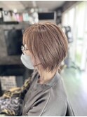 『白髪も染まる』ゾーン別ピンクグレージュ