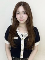 アクシス 栄店(`AXIS)&nbsp;平田/ワンホンレイヤー/ミルクティーブロンド/ダークブルー/栄