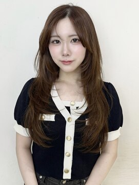 アクシス 栄店(`AXIS) 平田/ワンホンレイヤー/ミルクティーブロンド/ダークブルー/栄