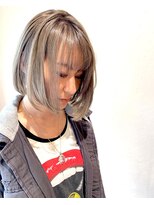 ヘアーアンドスパ アルバス(HAIR&SPA ALBAS)&nbsp;プラチナグレージュ×ボブ×ナチュラル可愛い×前下がり