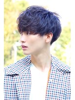 ネイビー(NAVY)&nbsp;柔らか質感の無造作マッシュ