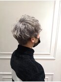 メンズショート シルバーカラー