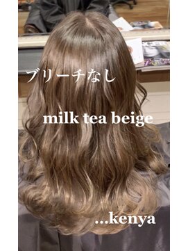 ソーエン バイ ヘッドライト 熊本店(soen by HEADLIGHT) 透明感×ブリーチなし×ミルクティーベージュ