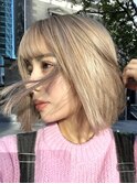 《 海外オシャレガール》透明感ハイトーン×ボブ♪個性映え!!
