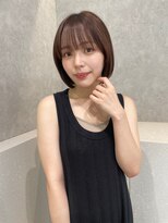 エジョン 八幡山店(Aejon)&nbsp;シルキーベージュ斜めバングチョコレートデザインカラー