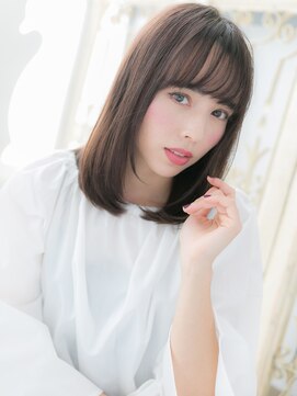 モッズ ヘア 福岡姪浜店(mod's hair) mod's姪浜/ぱっつん前髪黒髪アッシュブラック前下がりレイヤーg