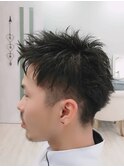 アップバングツーブロックショート