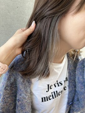 アチーブ ヘア デザイン(achieve hair design) 大人可愛いイヤリングカラー こなれミディアム