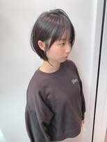 ステア ケース(stair case)&nbsp;【馬場】大人かわいい黒髪前下がり丸みミニボブ耳かけ