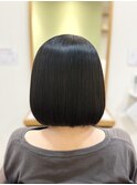 ショートボブ/30代40代50代/艶髪