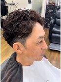 パーマアレンジのイケオジスタイル