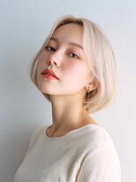 トクテ 高円寺(tokute) くびレイヤーエモージュ前髪モテベージュレイヤーミディ/高円寺