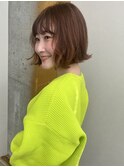 大人美人艶カラーベージュ小顔カット透明感レイヤーロング