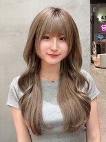 ロンドポレール 北千住(Lond polaire)&nbsp;ラベンダーミルクティー/暗めカラー/レイヤーカット/韓国/北千住