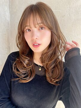 アフロート ルヴア(AFLOAT RUVUA) レイヤーカット×パーマ★楽に可愛く★ベージュカラー★新宿京佳