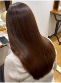 ブラウンカラー 艶髪カラー 髪質改善 ストレートヘア