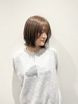 ボブ/外はねボブ/レイヤーボブ/オリーブブラウン/1カラー