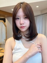 バイオレット 表参道店(Violet)&nbsp;ミディアムレイヤーココアブラウン似合わせカットシャギーIB-33