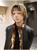 【表参道】ハイライト×コントラストカラーでつくるショート