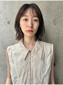 ☆春日☆縮毛矯正ミルクブラウンダウンバングダークパープル93