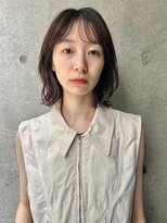 ロンド 銀座(Lond)&nbsp;☆春日☆縮毛矯正ミルクブラウンダウンバングダークパープル93