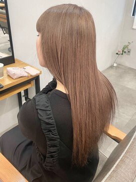 ミュラ(mulah) ブリーチなしダブルカラーアッシュベージュ*艶髪ストレート
