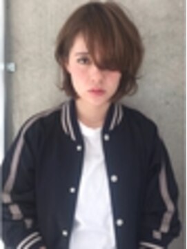 アレーン ヘアデザイン(Alaine hair design) ヌーディハイライト×耳掛けBOB