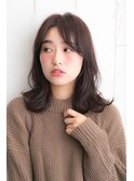 外ハネパーマ/スタイリング簡単/うぶバング/レイヤーカット