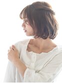 ゴム1本で！ボブのハーフアップアレンジ