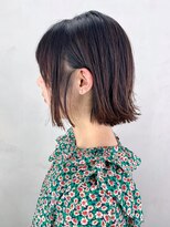 アルバム 銀座(ALBUM GINZA) 切りっぱなしボブ_外ハネボブアッシュブラウン_ba271982