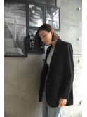大人の海外風切りっぱなしボブ