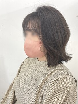 クリアリティ ヘアーサロン 京都駅前本店(clarity hair salon) 切りっぱなしボブ×外ハネアレンジ　@1101_hairstyle●085●