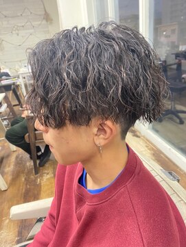 ミオ(Mio) 滋賀、南草津、メンズ美容室、波巻きツイストスパイラルパーマ