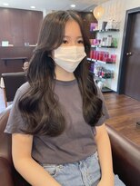 リコバイアフロート(riko by afloat)&nbsp;レイヤーロング/アッシュブラック/ヘルシースタイル/韓国ヘア